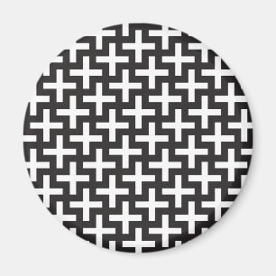 Black and White Geometric Magnet