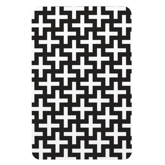 Black and White Geometric Magnet (Vertical)