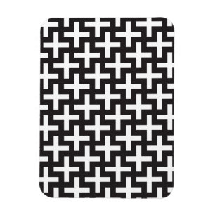 Black and White Geometric Magnet