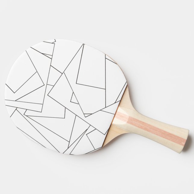 Black And White Geometric-Modern Bauhaus Art Ping Pong Paddle (Side)