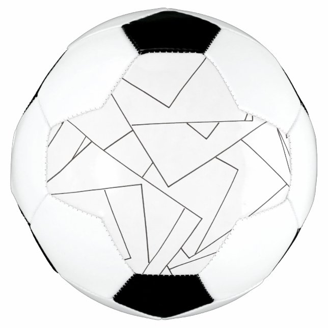 Black and White Geometric-Modern Minimalist Football (Front)