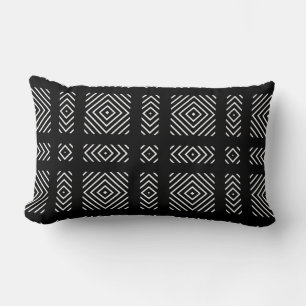 Black and white geometric pattern Ama Lumbar Cushion