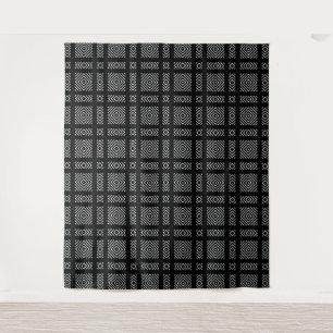 Black and white geometric pattern Ama Tapestry