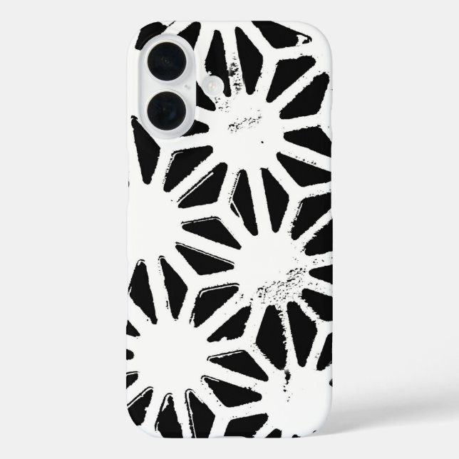 Black and white geometric pattern Case-Mate iPhone case (Back)