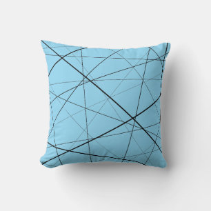 Black and white geometric pattern cushion
