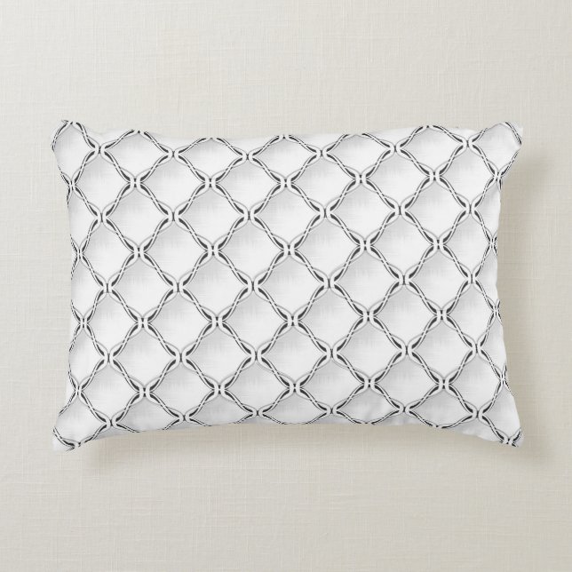Black and white geometric pattern. decorative cushion (Front)