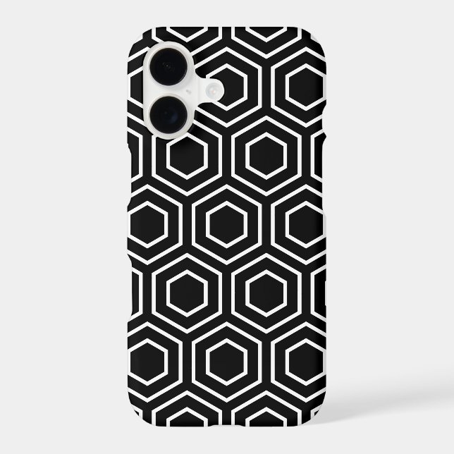 Black and White Geometric Pattern iPhone 7 Plus Ca (Back)