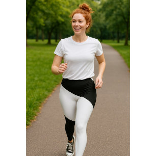 Black and White Geometric Pattern Leggings