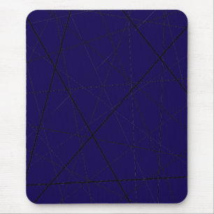 Black and white geometric pattern mouse mat