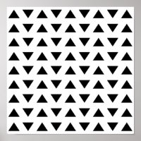 Black and White Geometric Pattern of Triangles.