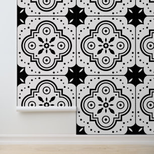 Black And White Geometric Pattern Wallpaper