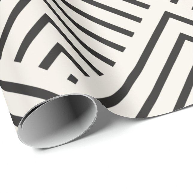 Black and white geometric pattern with overlapping wrapping paper (Creator Uploaded)