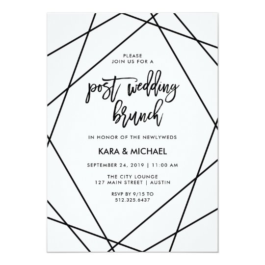 just married post wedding brunch invitation zazzle co uk