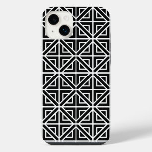 Black and White geometric shapes iPhone 14 Plus Case