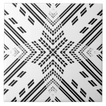 Black and White Geometric Star