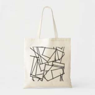 Black And White Geometric Tote Bag