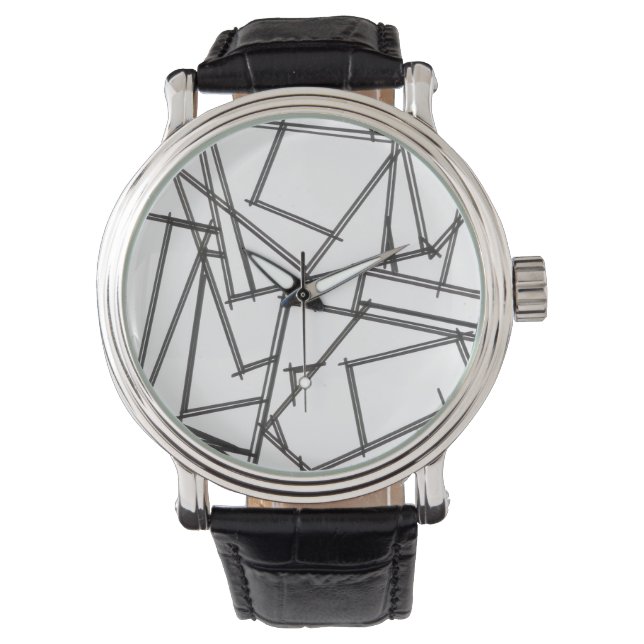 Black And White Geometric Watch (Front)