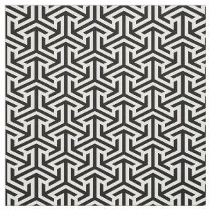 black and white geometrical pattern modern print fabric