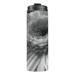 Black and White Gerber Daisy Thermal Tumbler