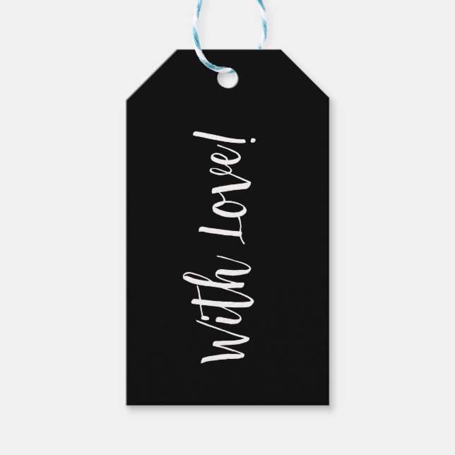 Black and White Gift Tag (Front)