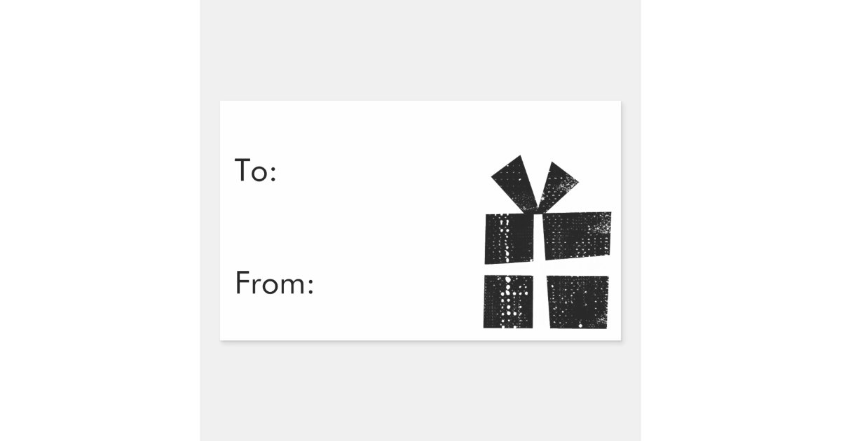 black and white gift tags | Zazzle