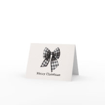 Black and White Gingham Checked Bow Gift or