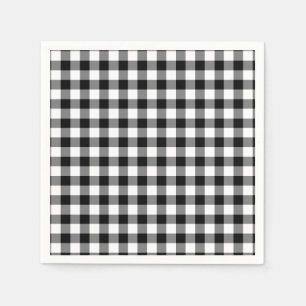 Black And White Gingham Napkin