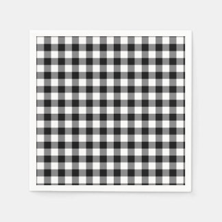Black And White Gingham Napkin