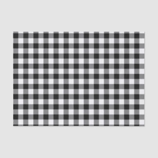 Black And White Gingham Tissue Paper