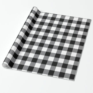 Black And White Gingham Wrapping Paper