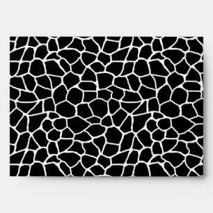 Black and White Giraffe Print Animal Pattern Envelopes