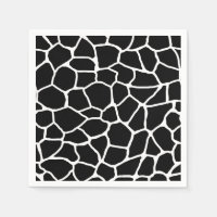 Black and White Giraffe Print Animal Pattern