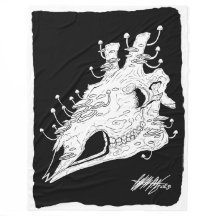 Black and white Giraffe skull