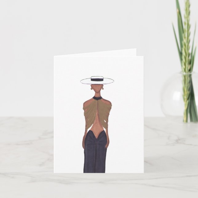 Black and White Glam Thank You Card (Front)