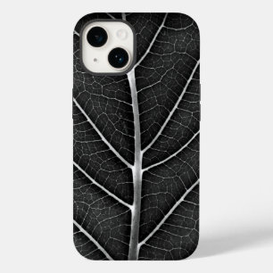 Black and White Glowing Leaf Close-Up Case-Mate iPhone 14 Case