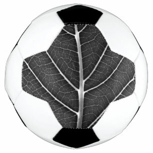 Black and white glowing leaf close-up football