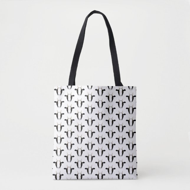 Black and White Goats on Tote Bag (Front)