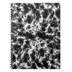 Black And  White Gold Marble Notebook