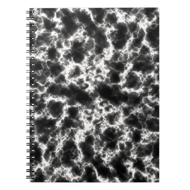 Black And  White Gold Marble Notebook (Front)