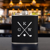 Black and White Golf Clubs Monogrammed