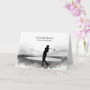 Black and White Golf Sympathy Card Sorry 