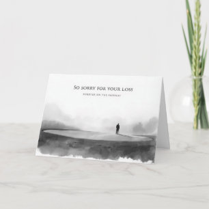 Black and White Golf Sympathy Card Sorry 