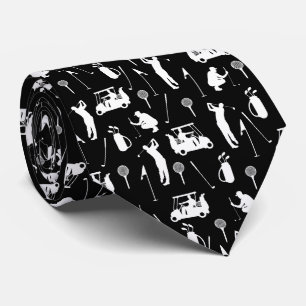 Black And White Golfers Tie