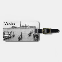Black and White Gondola in the city of Venice