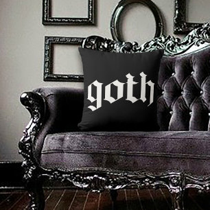 Black and White Goth Cushion
