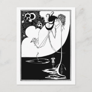 Black and white goth gothic art nouveau Salome Postcard