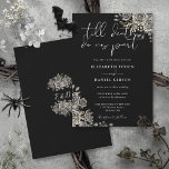 Black And White Gothic Roses Floral Wedding Invitation<br><div class="desc">This elegant gothic wedding invitation can be personalised with your information in chic typography with your monogram initials on the reverse. Designed by Thisisnotme©</div>