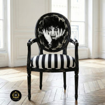 Black and White Gothic Woman Furniture