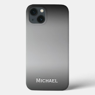 Black and White Gradient Horizon Personalised iPhone 13 Case