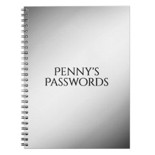 Black and White Gradient Personal Notebook